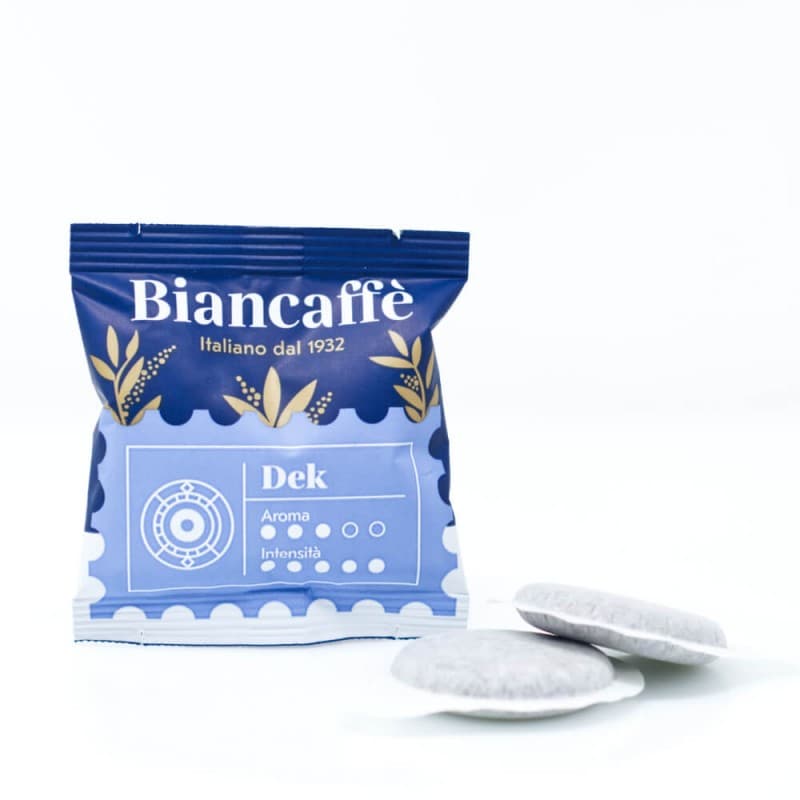 Biancaffè Dek E.S.E. Pads entkoffeiniert – Einzelverpackung mit zwei Pads