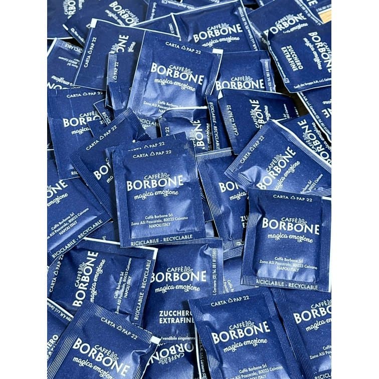 Caffè Borbone Portionszucker – 10-kg-Karton mit 2500 Zuckerbeuteln